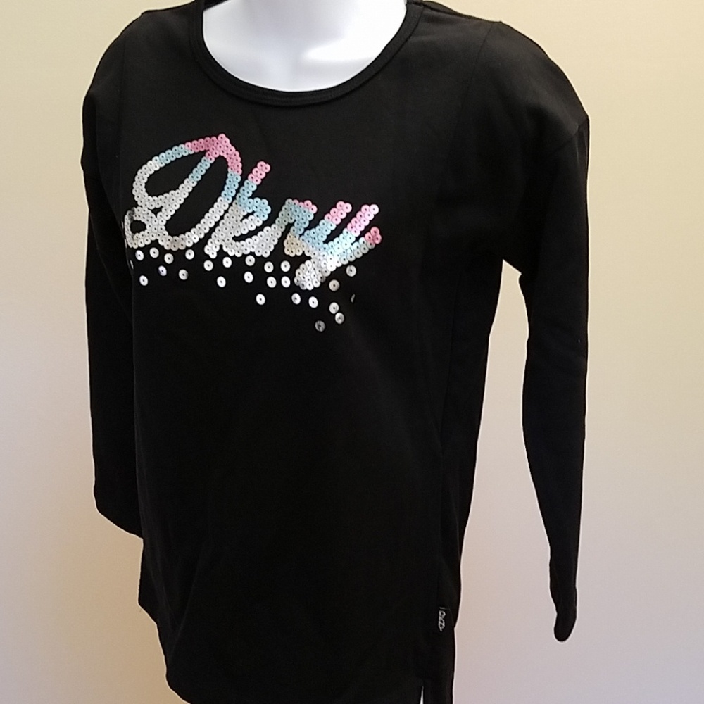 Dkny Black Sequined shirt size large